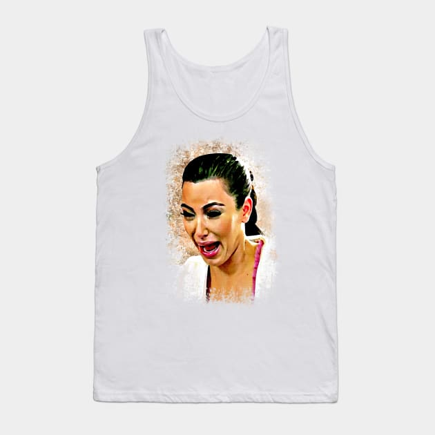 Ugly Crying face Tank Top by Dezigner007